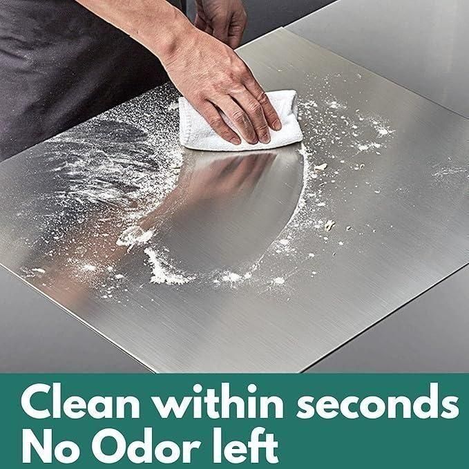 Hygienic Stainless Steel Chopping Board (No Smell, No Bacteria)