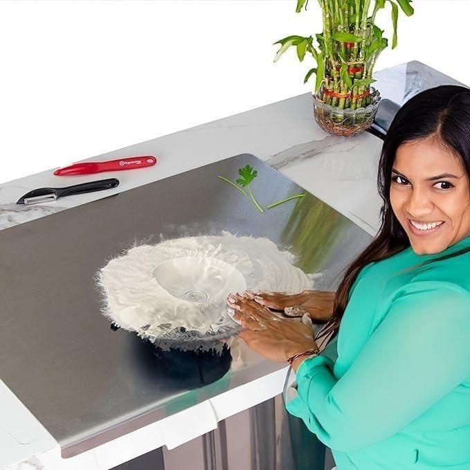 Hygienic Stainless Steel Chopping Board (No Smell, No Bacteria)