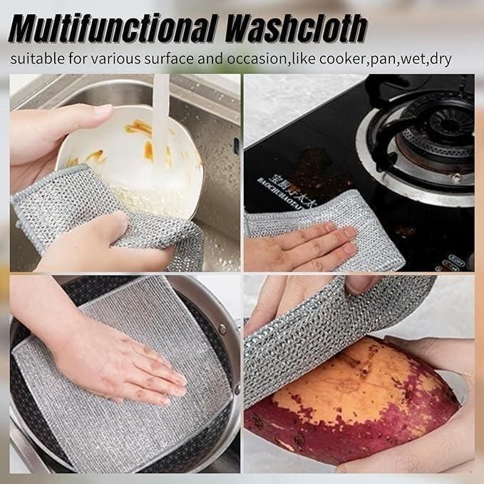 Magic Wire Dishwashing Cloths – Deep Clean Without Scratches (Pack of 10)