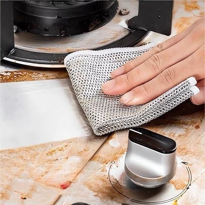 Magic Wire Dishwashing Cloths – Deep Clean Without Scratches (Pack of 10)