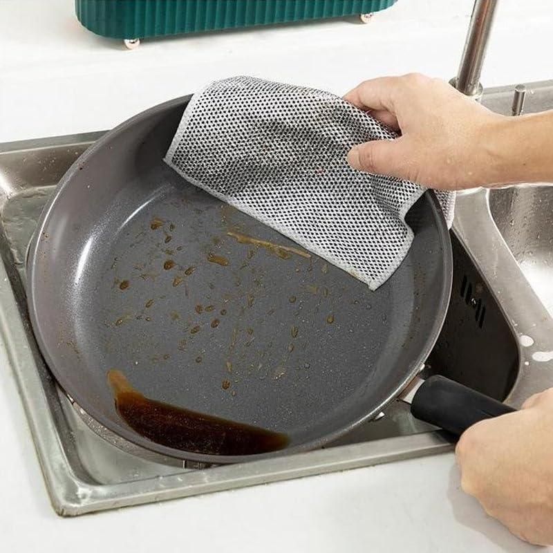 Magic Wire Dishwashing Cloths – Deep Clean Without Scratches (Pack of 10)